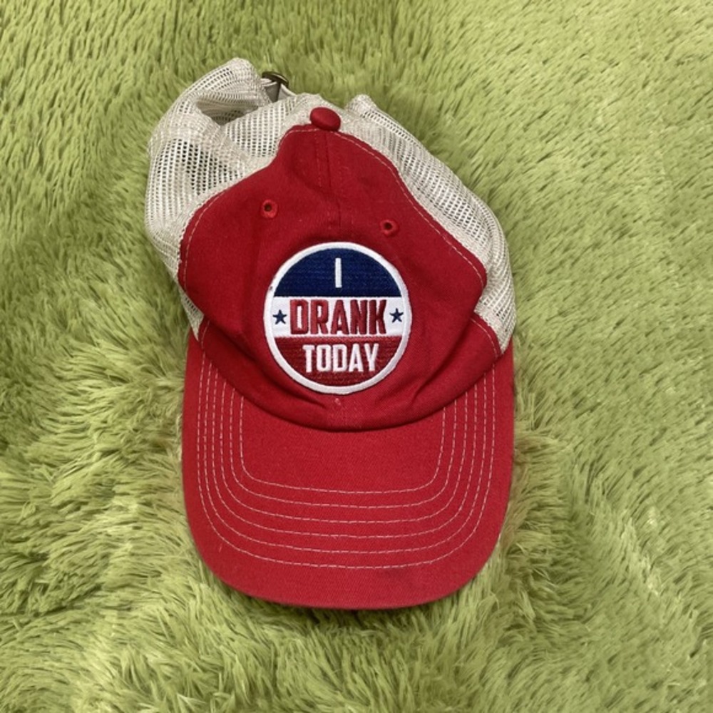 I Drank Today Shitti Coolers Trucker Mesh Hat USA Red White Blue Baseball Unisex